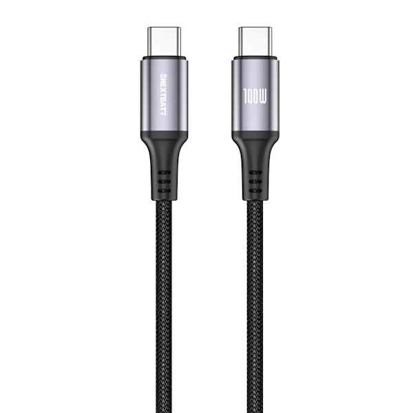 NEXTBATT USB-C - USB-C -kaapeli 100W, 5A, 1m - musta