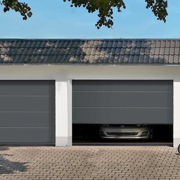Garageporttætning, 6 meter PVC, klæbende, sort