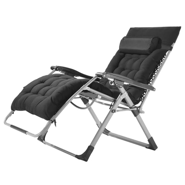 Zero Gravity-stol, justerbar 86 cm, 225 kg, mugghållare