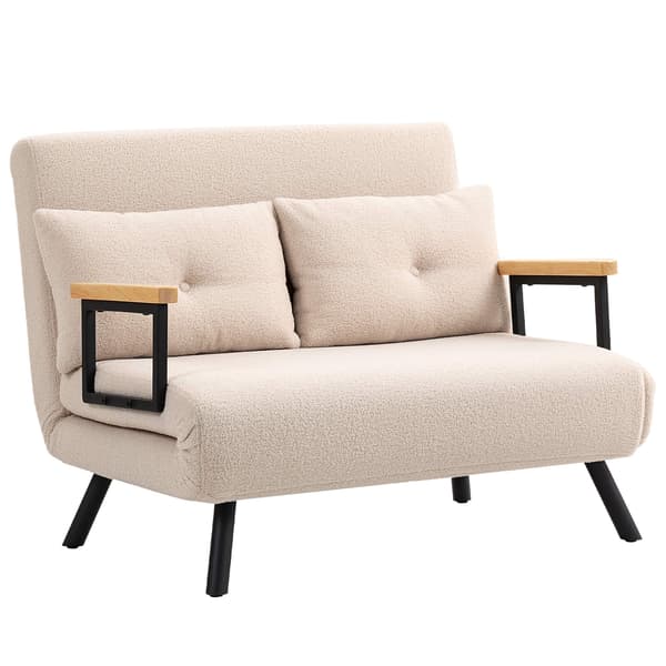Vuodesohva samettisella tyynyillä, beige