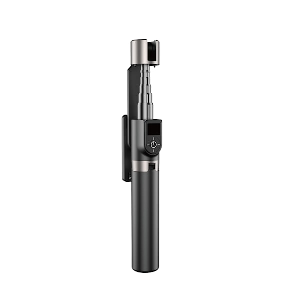 Selfie stick, teleskopisk selfie stick med stativ og BT F18W fjernbetjening, sort