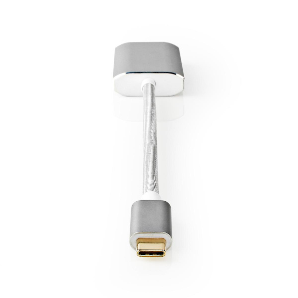 USB-C™ Sovitin | USB 3.2 Gen 1 | USB-C™ Uros | Mini DisplayPort Naaras | Power delivery | 0.20 m | Pyöreä | Kullattu | Nailon / Punottu | Hopea | Laat