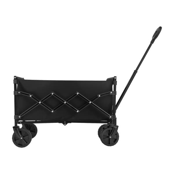 Hopfällbar vagn, 120 l, 225 lb, svart