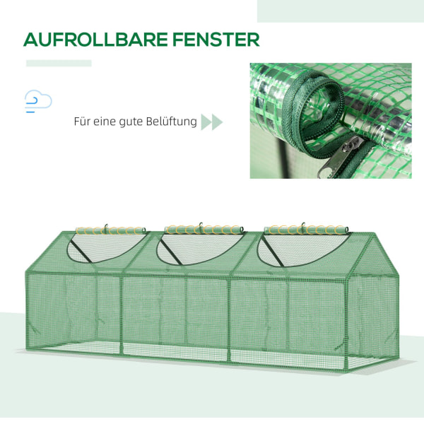 Kasvihuone Ikkunalla, Pe Kasvihuone, Tomaattitalo, Kylmäkehys, 180X60X60Cm, Vihreä