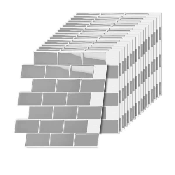 Selvklæbende 3D-vægfliser, 30x30 cm, Metro Design