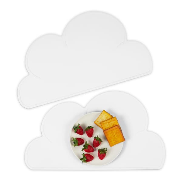 Silikon Cloud bordstabletter för barn, set med 2