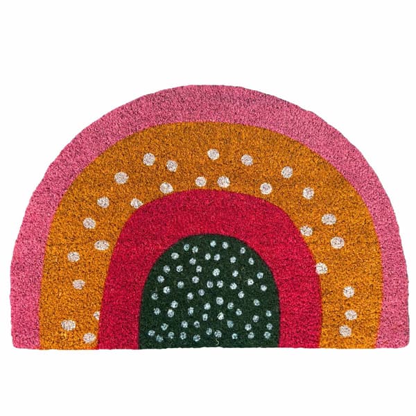 Boho Kokosmønster Dørmåtte, Halvrund, Indendørs/Udendørs Brug