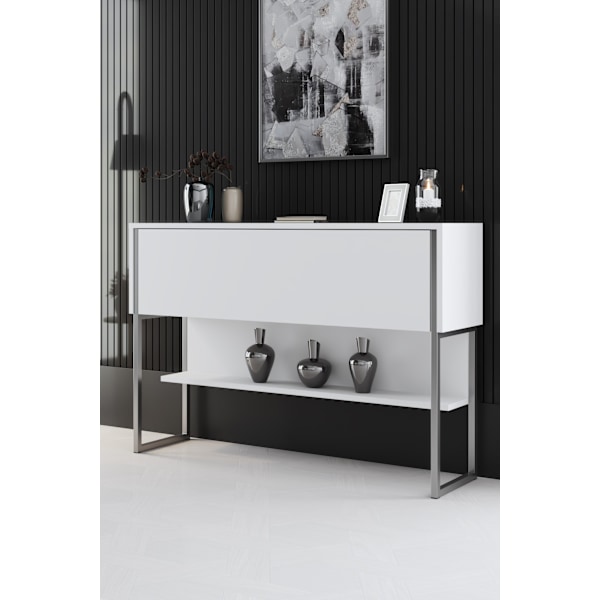 Kommod Luxe - Silver, Vit