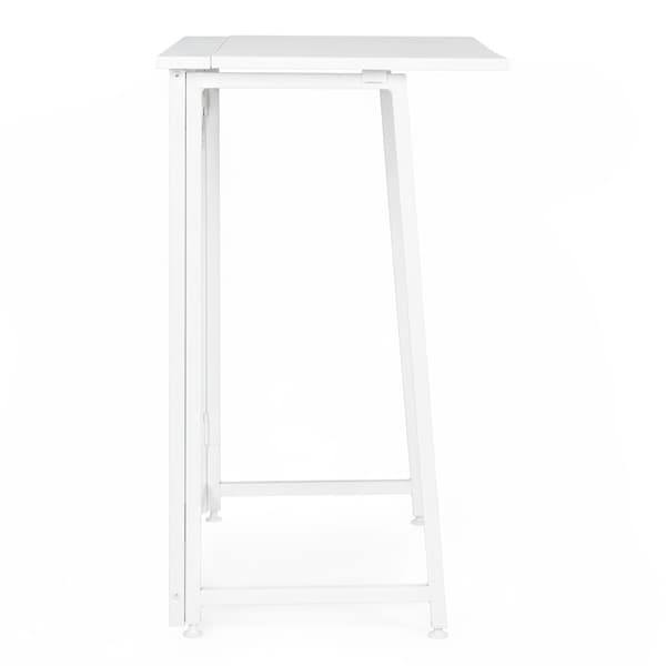 Hopfällbart laptopbord 80x45 cm, vit MDF, platsbesparande