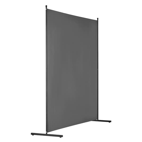 Rumsavdelare, 1,8 m enkel panel, fristående grå