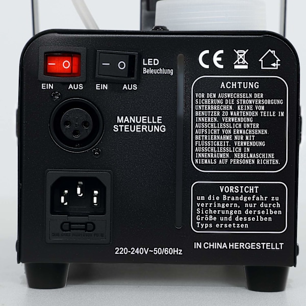 Tågemaskine 450W røgmaskine med 13 farvede LED-lys og RGB-effekt, tågemaskine med 2 lednings- og radiofjernbetjeninger til bryllupper, Halloween, jul