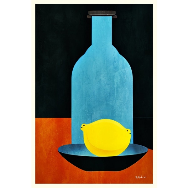 Bottle With (Lonesome) Lemon : Skinny Bitch - 50x70 cm