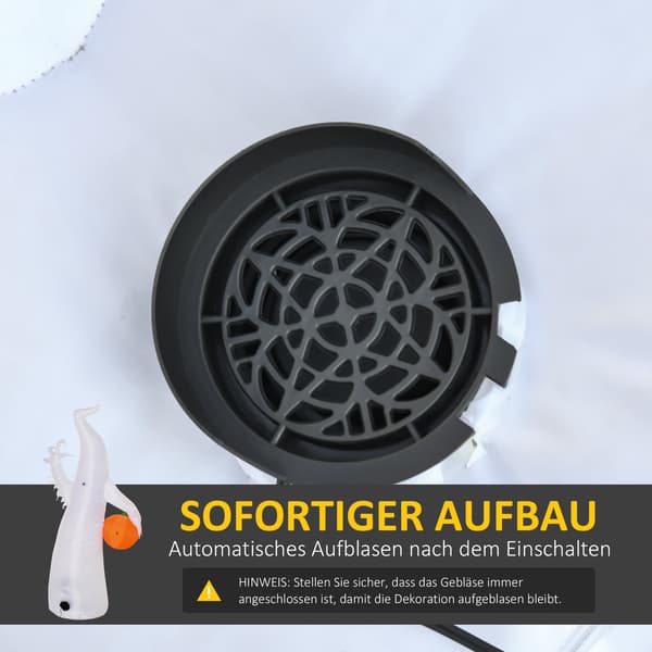 Uppblåsbart LED-spöke med pumpa – 180 cm Halloweendekoration