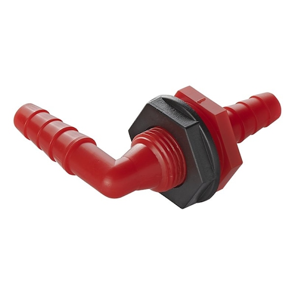 Vandbeholderstik med stik 90 grader 1/2" 10x12mm pr. stk