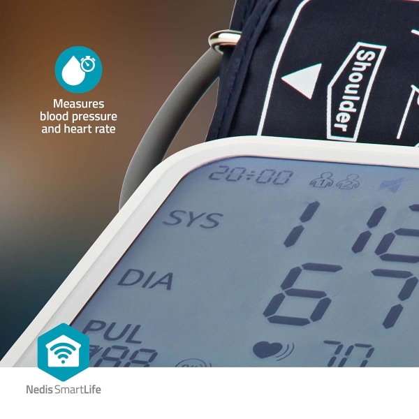 SmartLife Blodtryksmåler | Arm | Bluetooth | LCD Display | 22 -