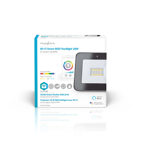 Smartlife Outdoor Light | 1600 lm | Wi-Fi | 20 W | Lämpimästä kylmään valkoiseen / RGB | 2700 - 6500 K | Alumiini | Android™ / IOS