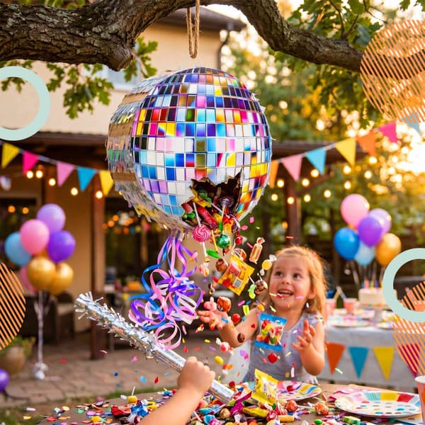 Pinata Party Set, 3-delars med racket och ögonbindel