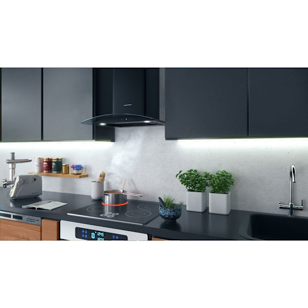 Elegant Emhætte 60 cm Sort Berdsen BT-216