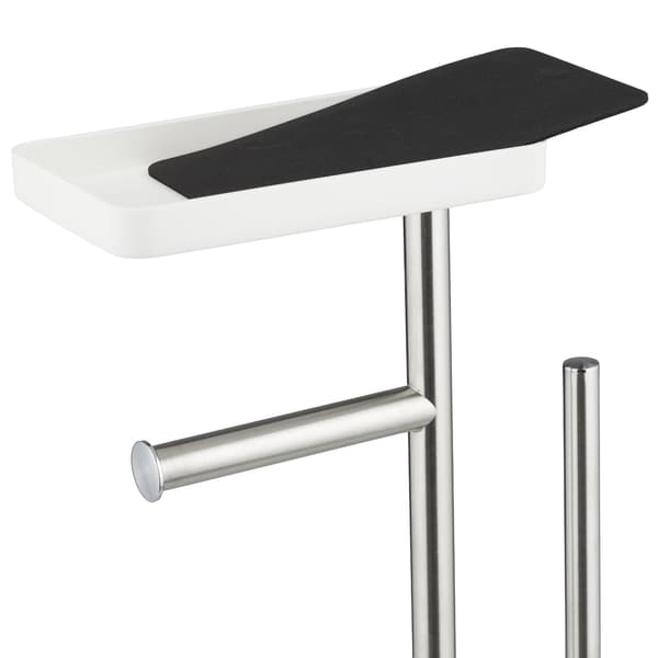 Toiletpapirholder med hylde og reserveholder