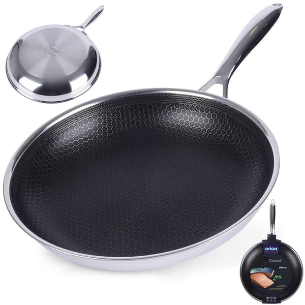 Non-stick stekpanna i rostfritt stål, diskmaskinssäker
