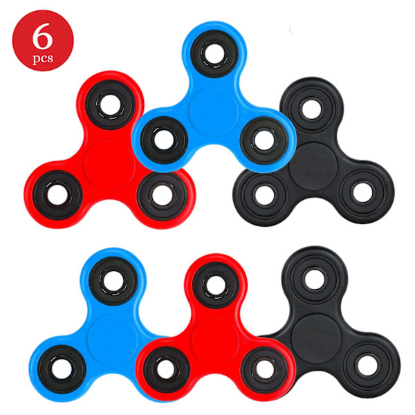 Cenocco Set med 6 sensoriska Fidget Spinner leksaker