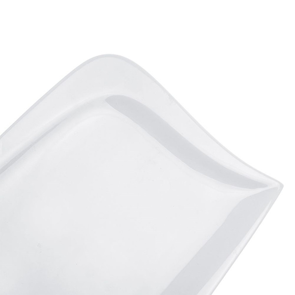 Rektangulært porcelænsfad til forret og dessert
