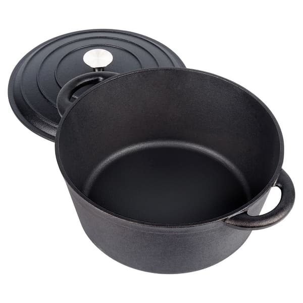 Støbejernsgryde med låg, 28 cm, 5,9 L Kapacitet