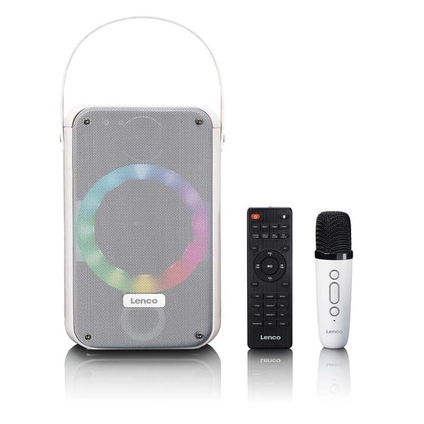 Bluetooth Karaoke System med Trådløs Mikrofon og LED-lys