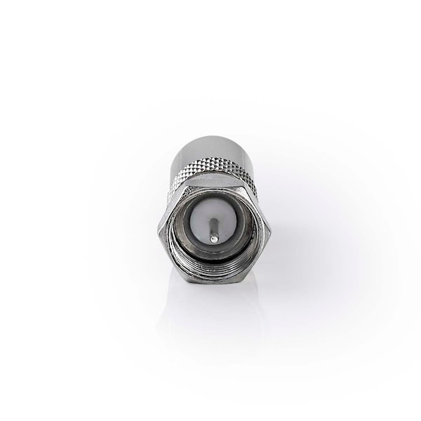 Satellit & Antenne adapter | F Han Quick | IEC (Coax) Han | Nikkelplateret | 75 Ohm | Lige | Metal | Sølv | 1 stk. | Box