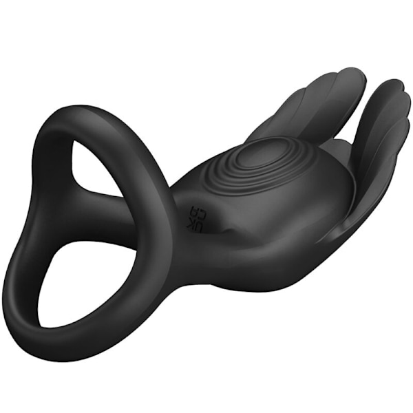 Pretty Love - Silas Vibrant Penis Ring 7 Vibrations Svart Silikon