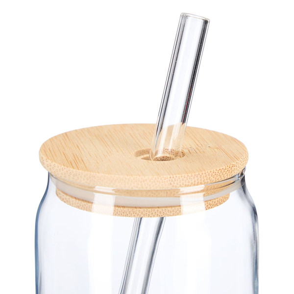 Dricksglas med bambulock, 4-pack