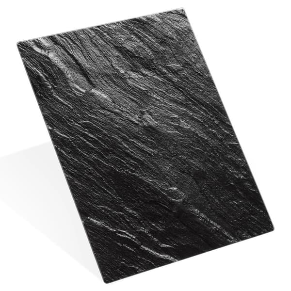 Svart skärbräda i glas, 40x30 cm, halkfri