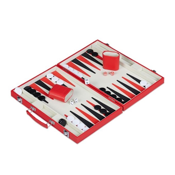 Punainen backgammon laukku