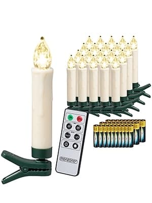 LED-julgransljus, varmvita, fjärrstyrda