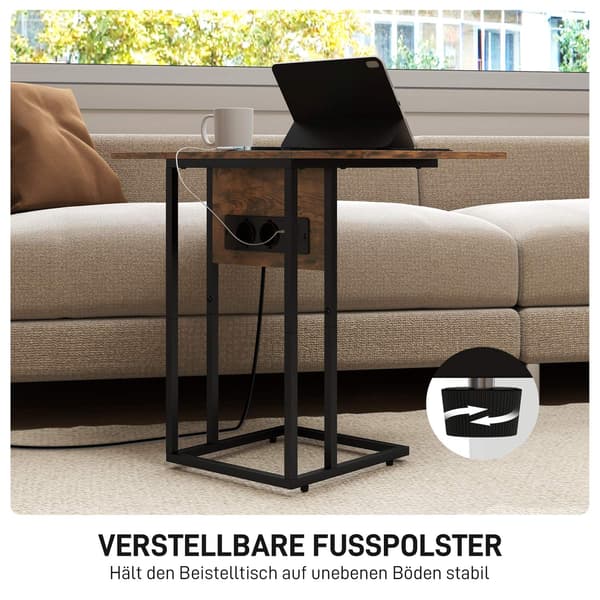 C-format sidobord med laddningsstation och hopfällbar topp