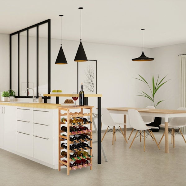 Stor bambus vinreol
