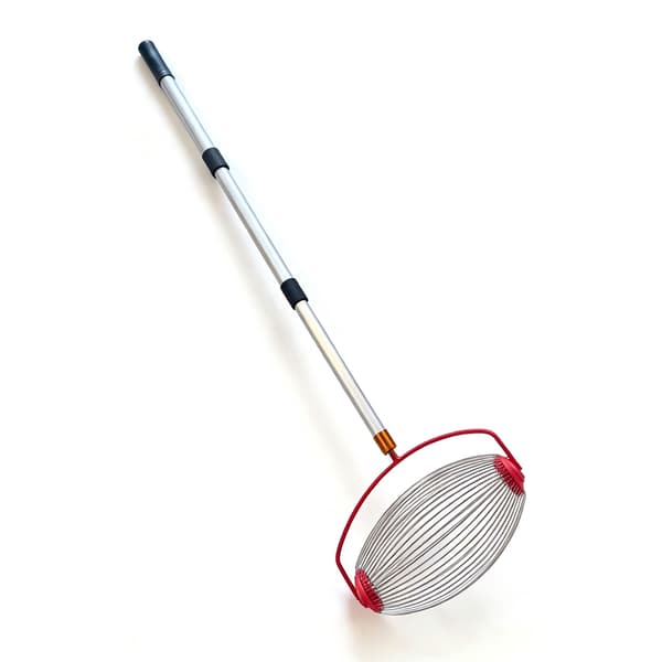 Tennispallon noutajarulla, metallinen, taipumaton poiminta