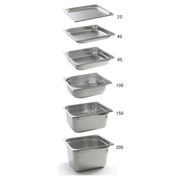 GN Profi Line stålbehållare -40C till +300C GN 2/4 höjd 40mm - Hendi 801864