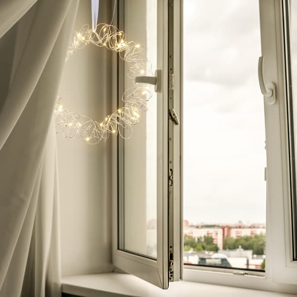 LED dekorativ krans lys, 30 cm, varm hvid