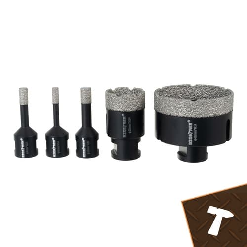 Diamanthålsågssats, 6 delar, 6–68 mm, M14-adapter