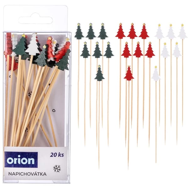Bambucocktailpinnar, träddesign, 13 cm, 20-pack