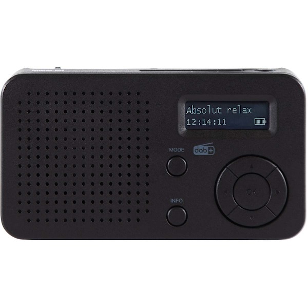 DABMAN 17 bärbar DAB+/FM-radio med Bluetooth Svart