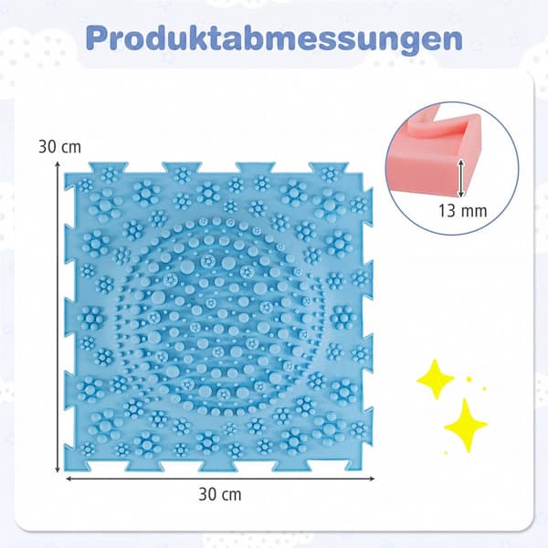 Lukittavat sensoriset matot, 6 kpl, monivärinen TPE, 30 cm x 30 cm