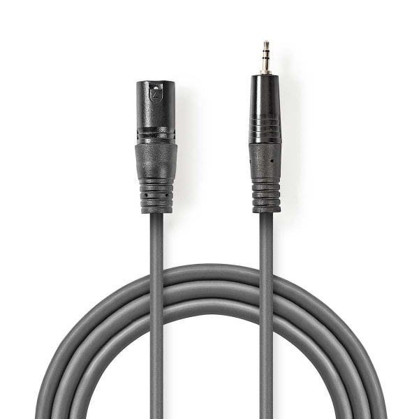 Balanceret Audio kabel | XLR 3-Pin Han | 3.5 mm Hanstik | Nikkel