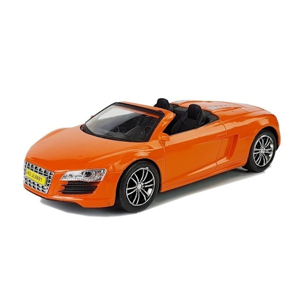 Orange pull-back cabriolet legetøjsbil - 1:18 skala