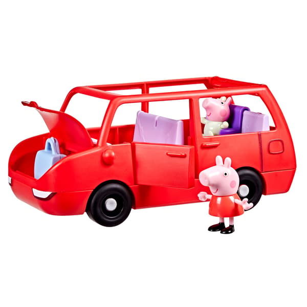 Peppa Pig -perheen autoleikkisetti Peppa- ja Evie-hahmoilla