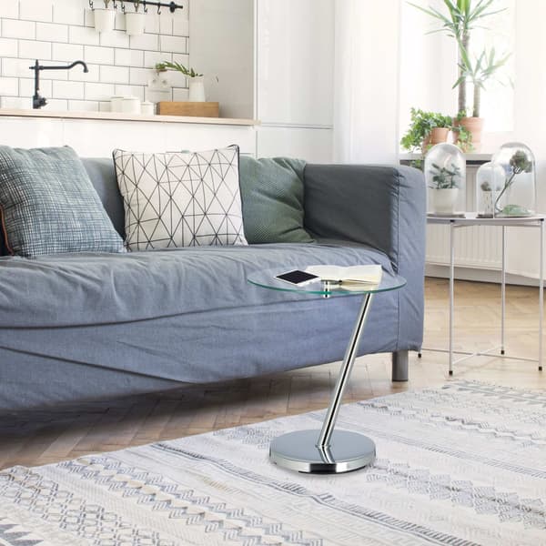 Sidobord i glas & metall