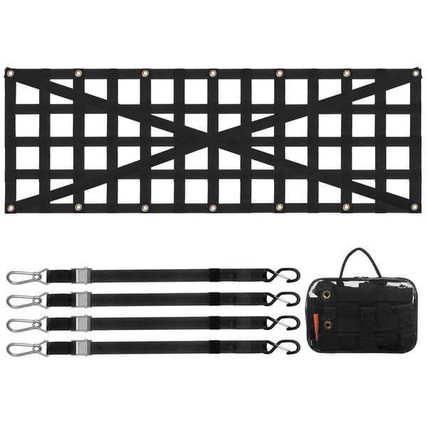 Bagklapnet 54 x 18 tommer, 4 justerbare stropper