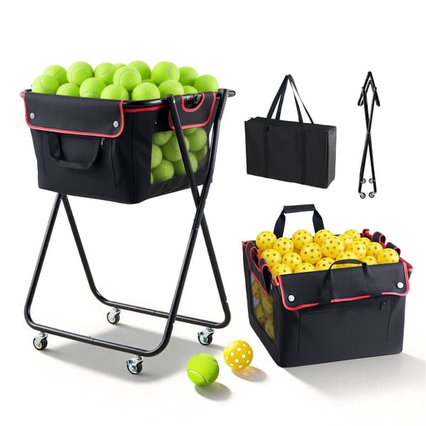 Tennisboldvogn, 175 bolde, foldbar, hjul