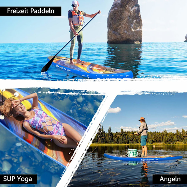 Paddle Board Stand-Up Uppblåsbar Paddle Board 335 x 76 x 15 cm Stjärnhimmel Mönster Färgglad